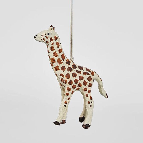 MACHE Set of 4 Giraffe Ornament