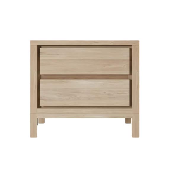 KARPENTER SOLID 2 Drawer Bedside Table