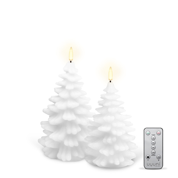 DESIGNER CURATIONS FESTIVE Set of 2 Christmas Tree Candle