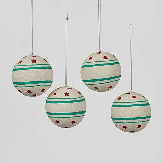 MACHE Set of 4 Ornament