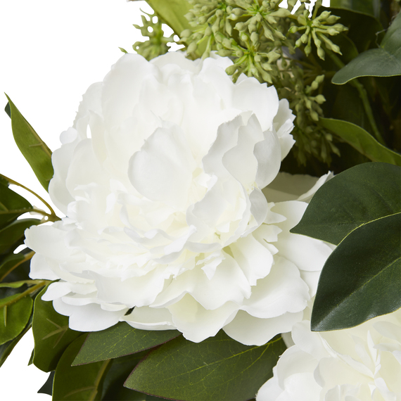 PEONY AND SEED MIX ENNERY Glass Vase Arrangement