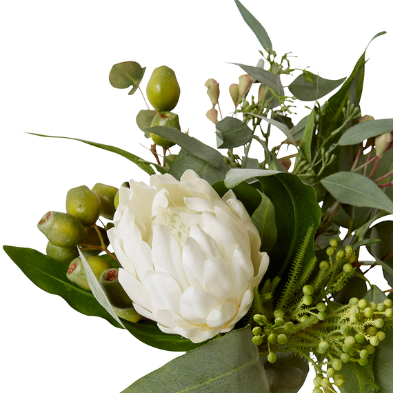 PROTEA EUCALYPTUS Glass Vase Arrangement