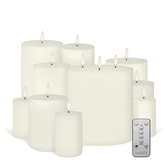 DESIGNER CURATIONS LUXE LIVING Set of 10 Flameless Candle