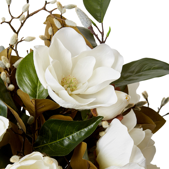 MAGNOLIA FLOWER AND BUDS Glass Vase Arrangement