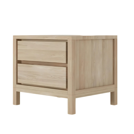 KARPENTER SOLID 2 Drawer Bedside Table