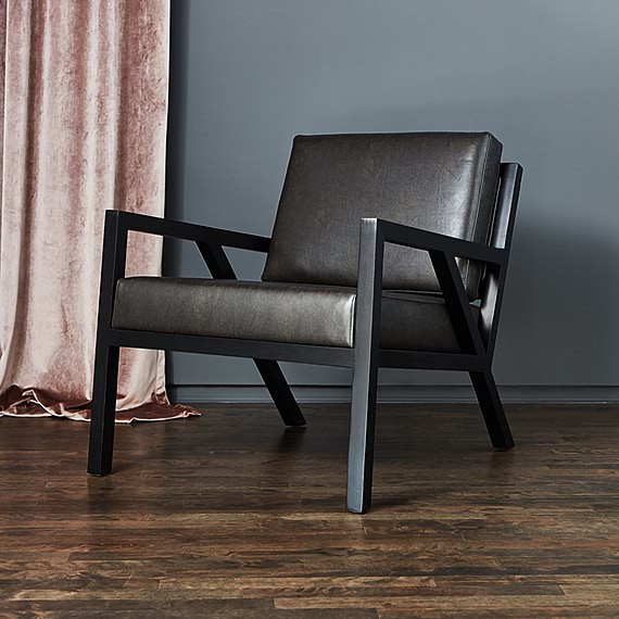 TRUSS BY GUS Leather Occasional Chair