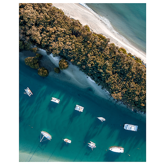 BOATS OF JERVIS BAY Framed Print