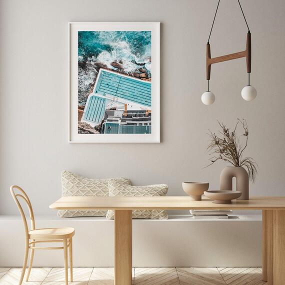 ICEBERGS BLUES Framed Print