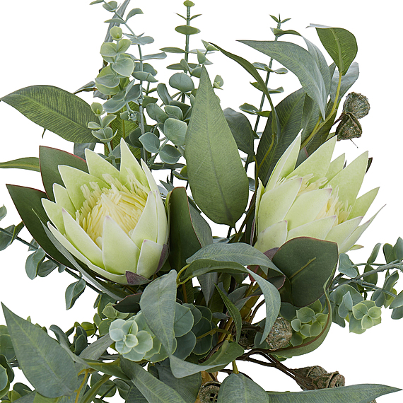 PROTEA NATIVE MIX LOLLAR Glass Vase Arrangement