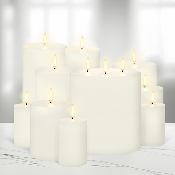 DESIGNER CURATIONS LUXE LIVING Set of 10 Flameless Candle