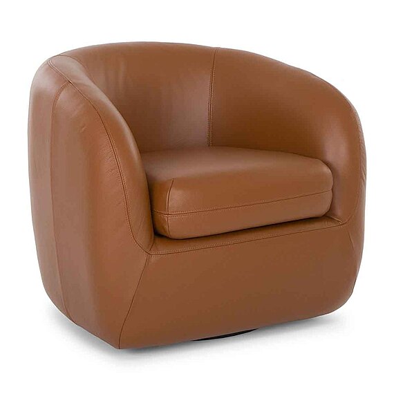 SANSON Leather Swivel Chair