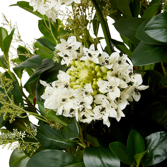 STAR FLOWER AND LEAF Glass Vase Arrangement