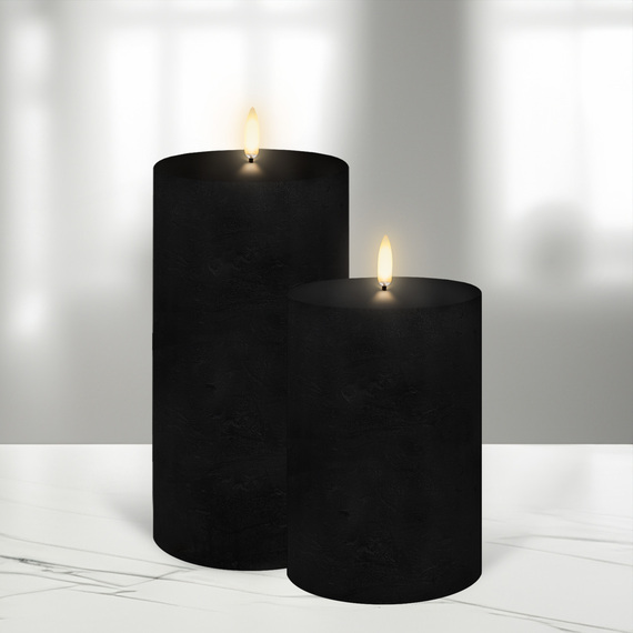 DESIGNER CURATIONS DUO Set of 2 Wide Flameless Candle