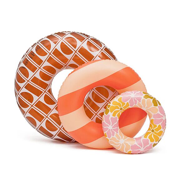 CORAL AND PEACH CANDY Inflatable Pool Ring