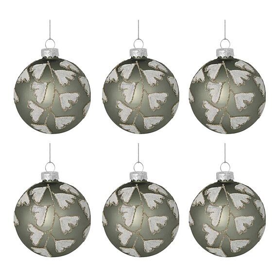 TIFFANY GINKO Set of 6 Ornament