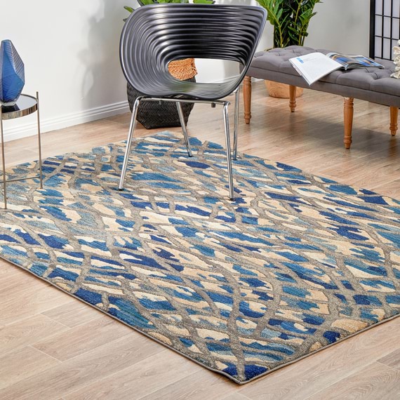 DREAM SCAPE BLUE Floor Rug