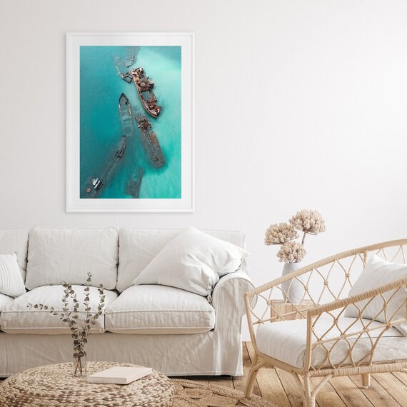 THE WRECKS Framed Print