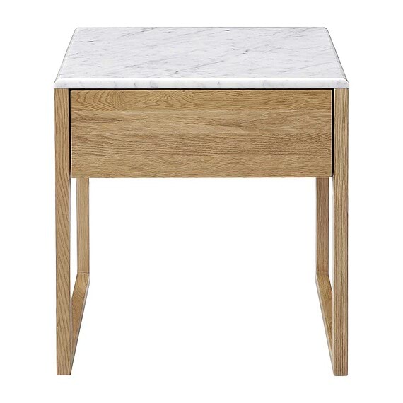 AMNEVILLE Marble Bedside Table