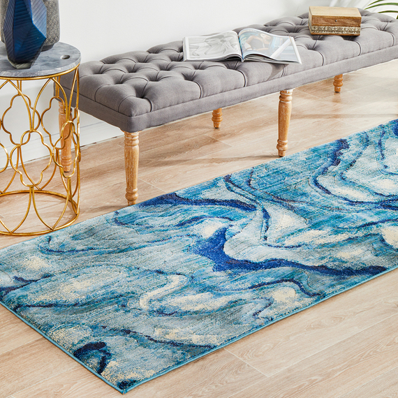 DREAM SCAPE INDIGO Floor Runner