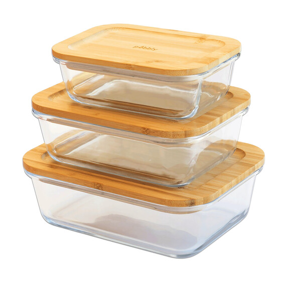 PEBBLY SUSTAINABLE Storage Container Set of 3