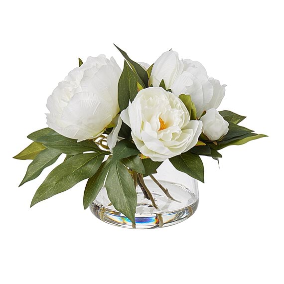 PEONY CLASSIC Glass Vase Arrangement