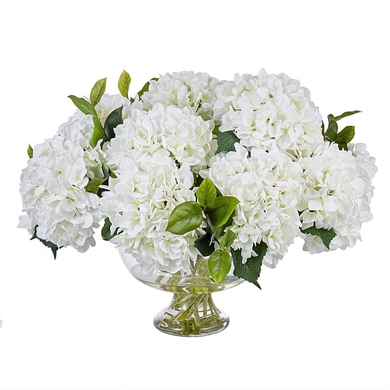 HYDRANGEA MIX CAMERI Glass Vase Arrangement