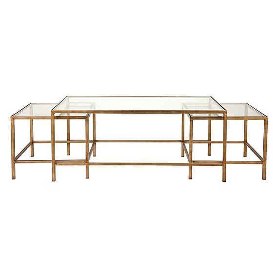 COCKTAIL GLASS Set of 3 Coffee Tables