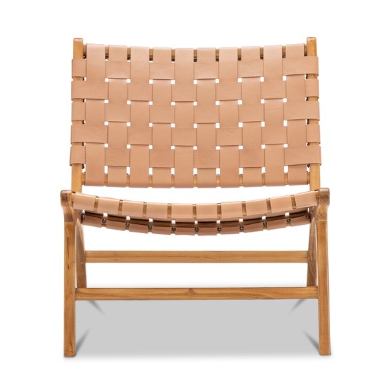 CACHAN Woven Leather Armchair