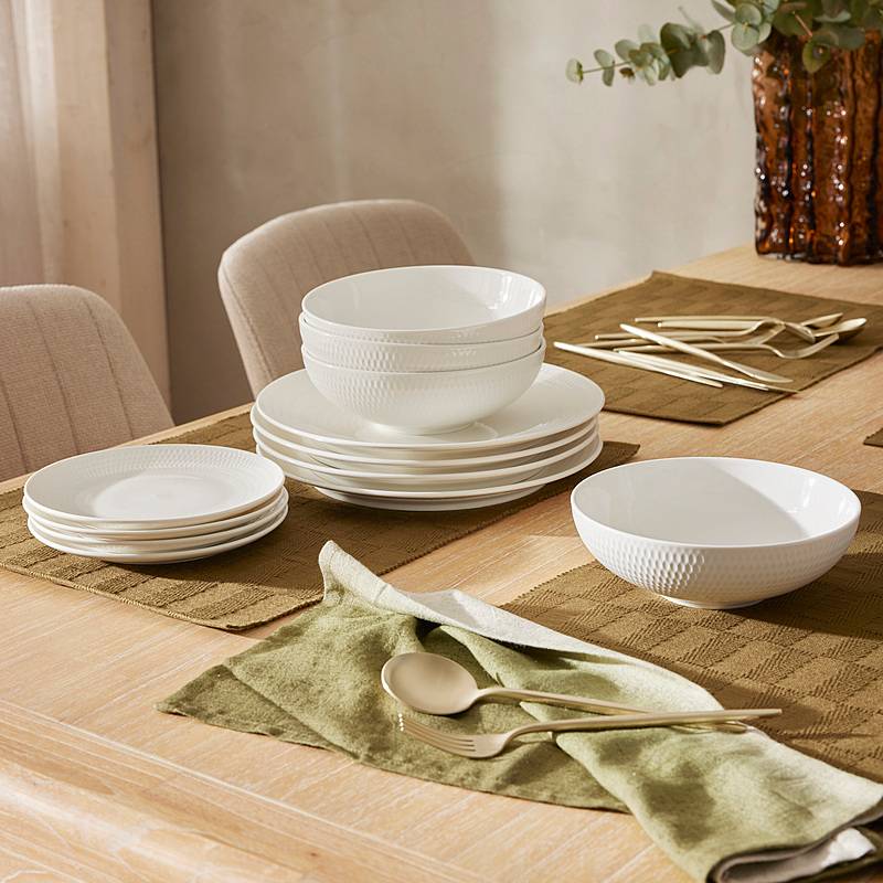 M&W-White Basics Diamonds Dinner Set freedom - Main Image