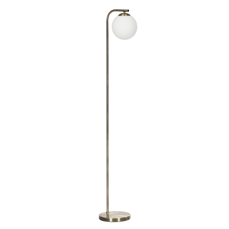 Globe gold shop floor lamp