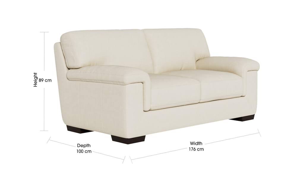 2 Seat Frost Leather Barret Sofa | Freedom