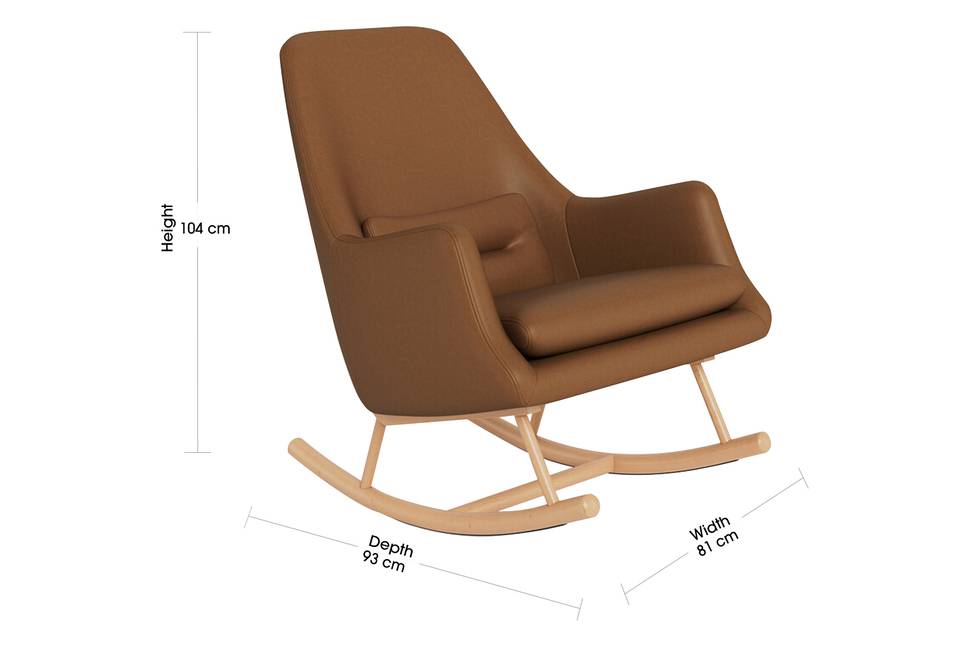 Buy Evie Leather Rocking Chair Online in Australia | Freedom